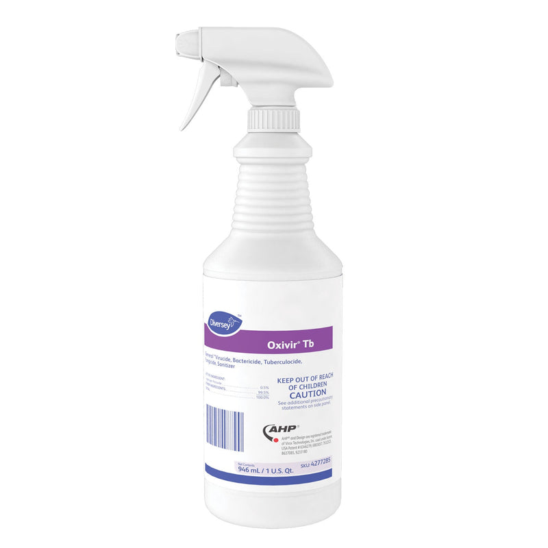 Diversey Oxivir TB One-Step Disinfectant Cleaner, 32 oz Bottle, 12/Carton