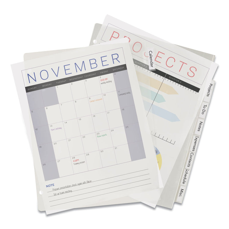 Avery Insertable Big Tab Plastic Dividers, 8-Tab, 11 x 8.5, Clear, 1 Set