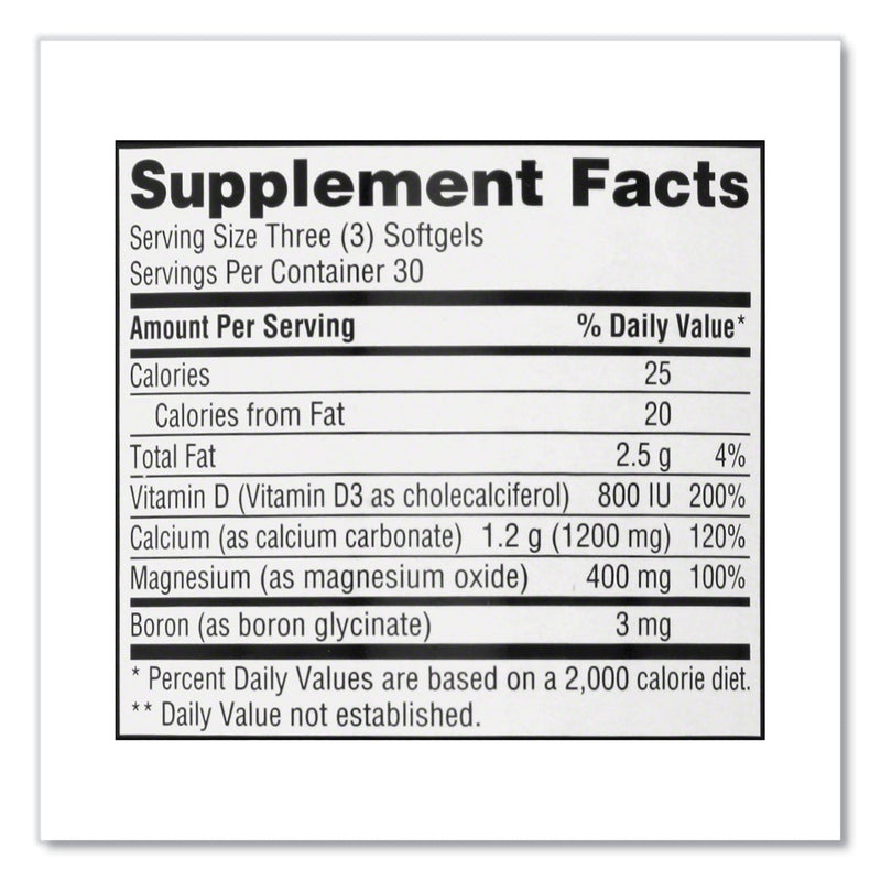 Schiff Super Calcium Plus Magnesium with Vitamin D Softgel, 90 Count