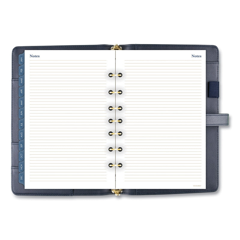 AT-A-GLANCE Buckle Closure Planner/Organizer Starter Set, 8.5 x 5.5, Navy Blue/Gold Cover, 12-Month (Jan to Dec): Undated