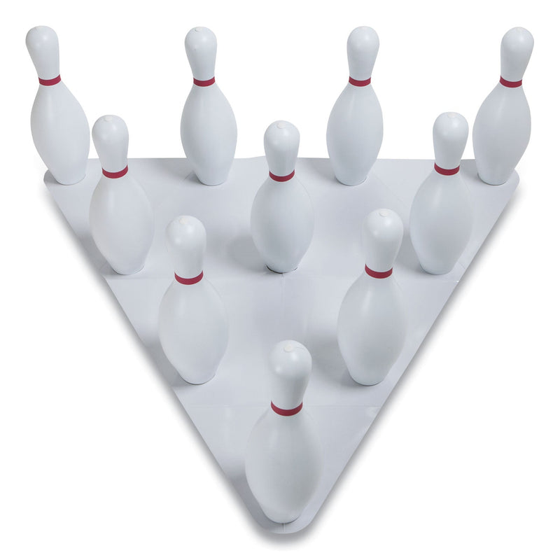 Champion Sports Bowling Set, Plastic/Rubber, White, 10 Bowling Pins, 1 Bowling Ball