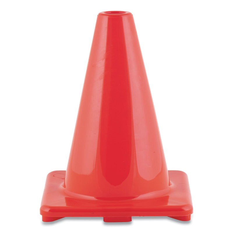 Champion Sports Hi-Visibility Vinyl Cones, 6" Tall, Orange
