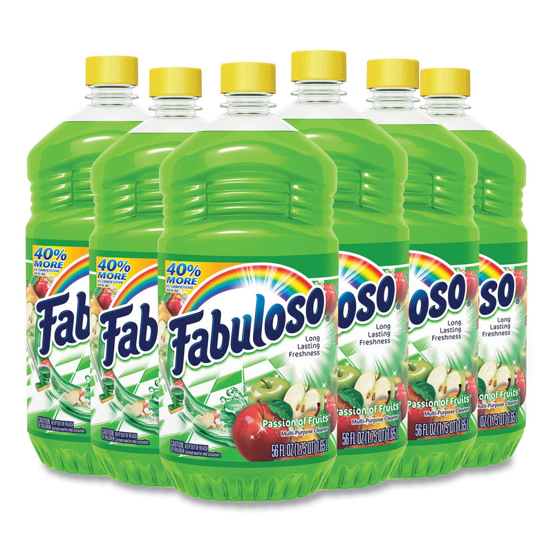 Fabuloso Multi-use Cleaner, Passion Fruit Scent, 56 oz, Bottle, 6/Carton