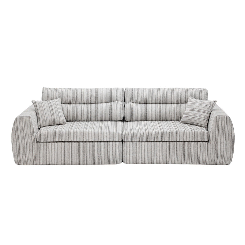 3 Seater, Couch With Throw Pillows For Living Room