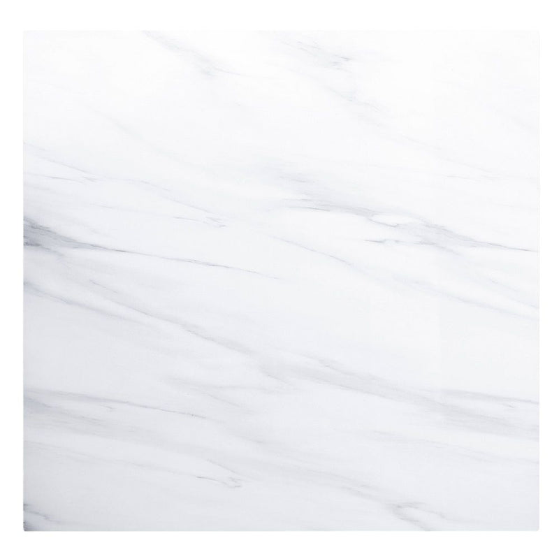 Yabeina - Square Dining Table - Marble Top Top & Gray Oak