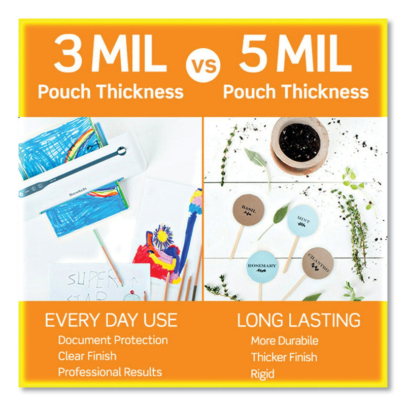 Scotch Laminating Pouches, 3 mil, 8.5" x 14", Gloss Clear, 20/Pack