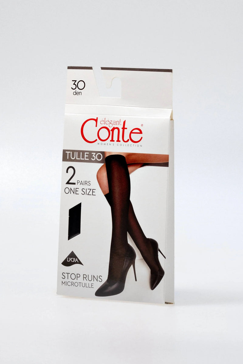Knee Highs Conte Tulle 30 Den (2 pairs)