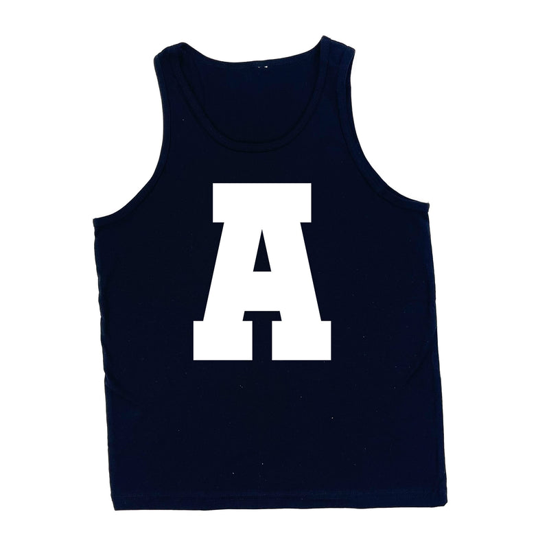 VARSITY INITIALS - CHILD TANK - BLACK