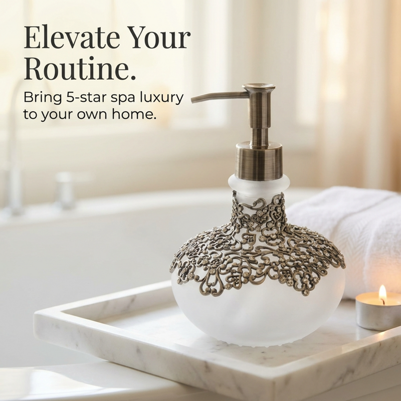 Elegant Haven – Modern Decorative Bathroom Accessory Handmade Soap Dispenser, Gift for Mom