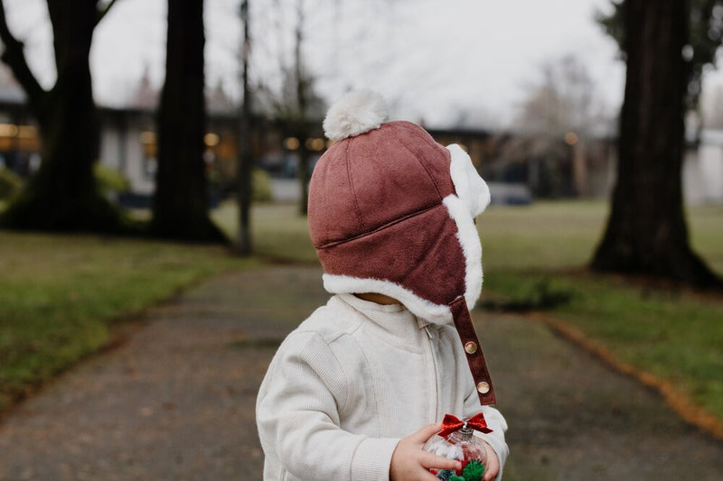 Faux Fur-Lined Kids Winter Hat | Windproof Toddler Trapper Hat