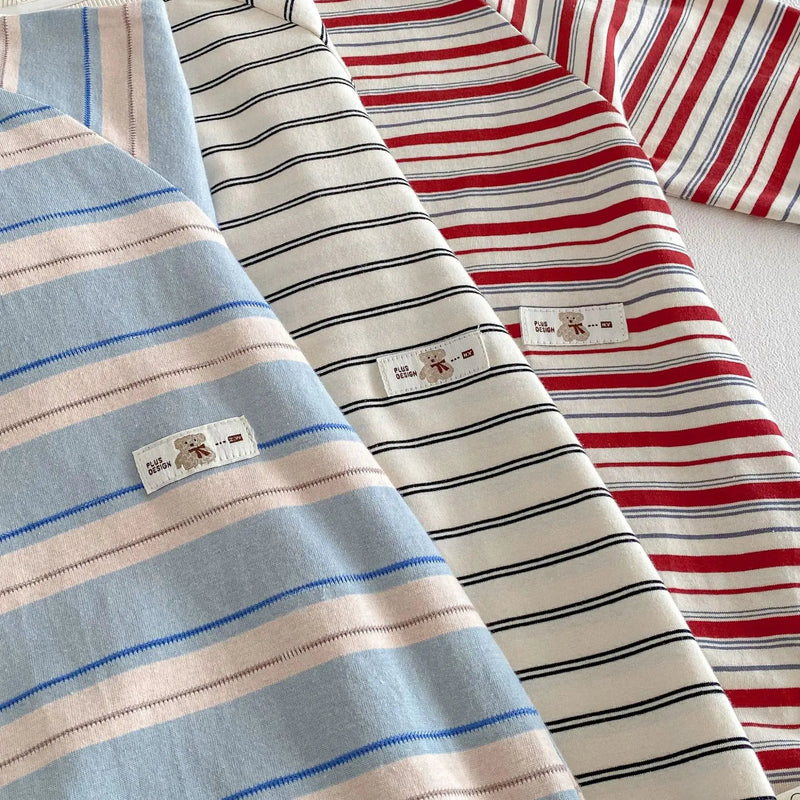 Cross-border Instagram Newborn Baby Boy Summer Striped Style