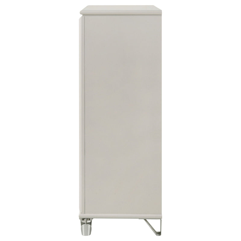 Olivia 5-drawer Bedroom Chest of Drawers Pearl White