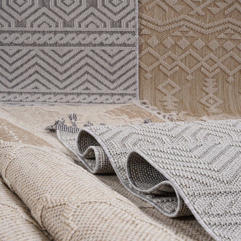 Guros - 8' X 10' Geometric Indoor / Outdoor Area Rug - Mocha