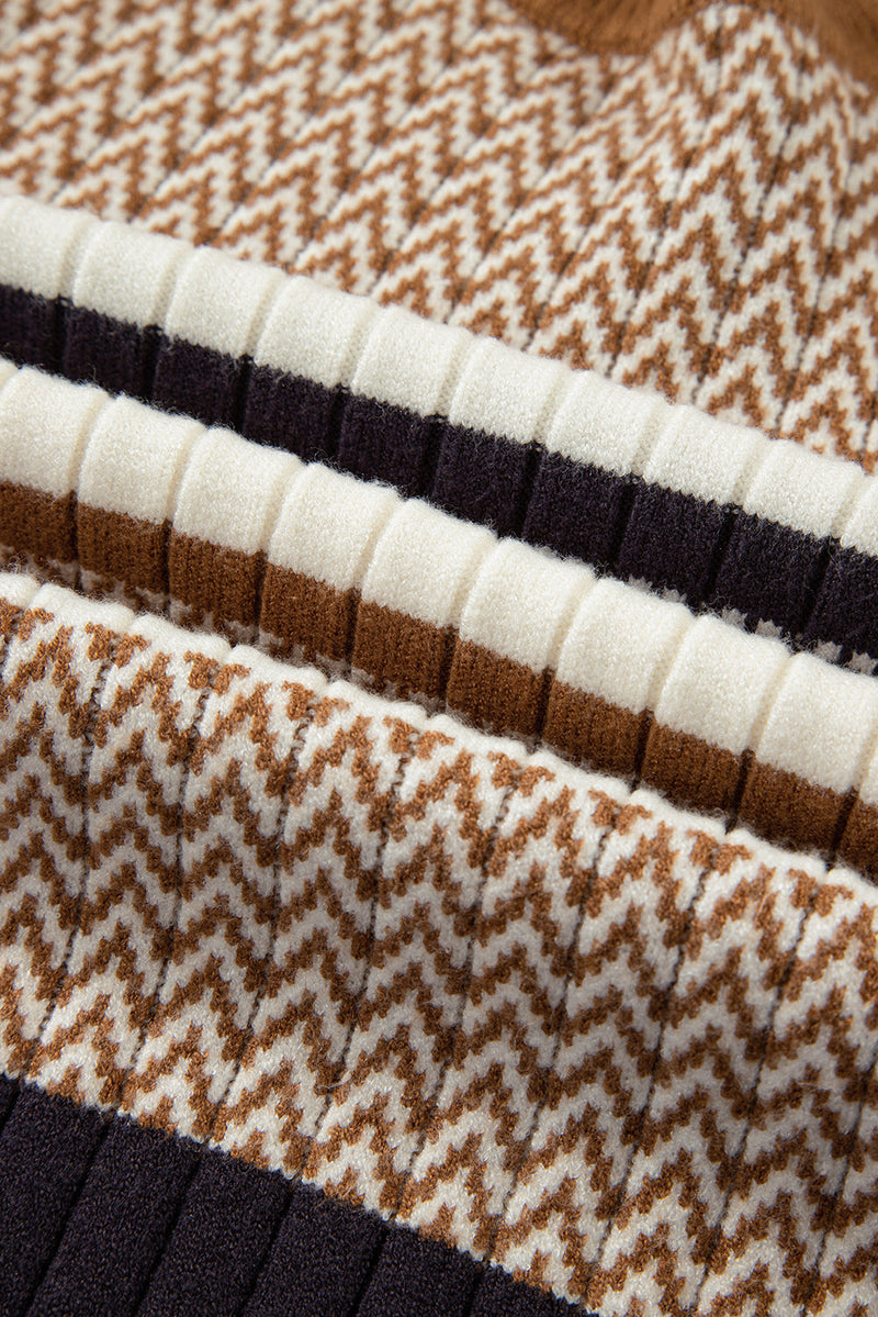 Avery Ribbed Trim Slim Sweater