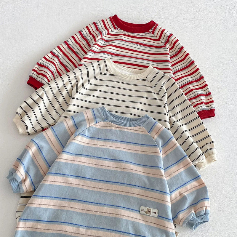 Cross-border Instagram Newborn Baby Boy Summer Striped Style