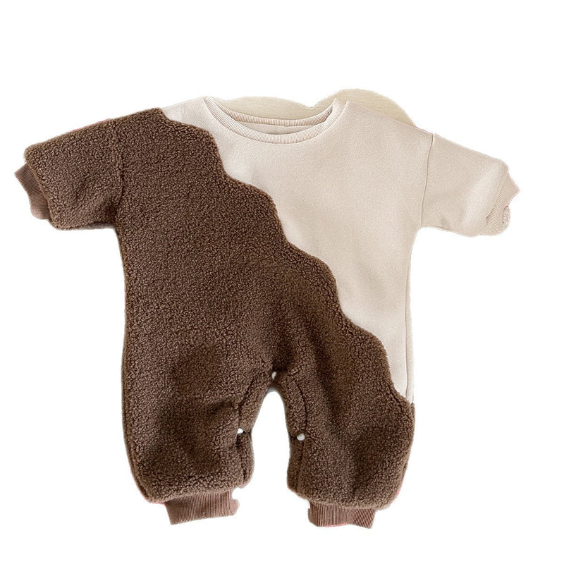 Baby Bodysuit With Fleece Lining Extra Thick Warm Romper
