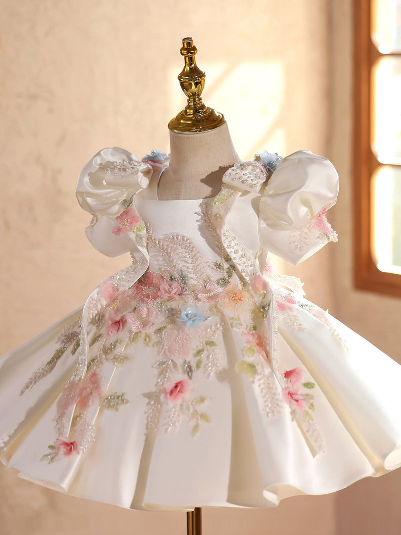 High-end Flower Girl Wedding Puffy Dresssweet And Adorable For Little