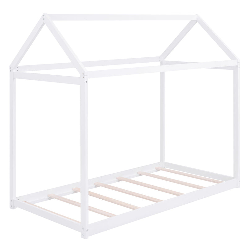 Wooden House Shaped Bed