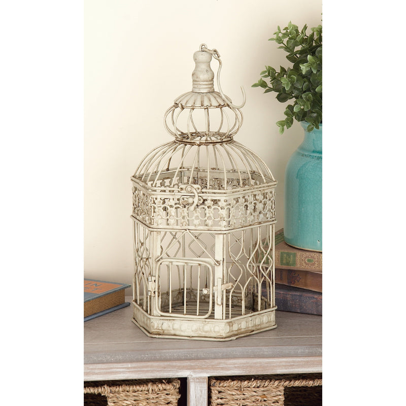 Cream Vintage Metal Birdcage