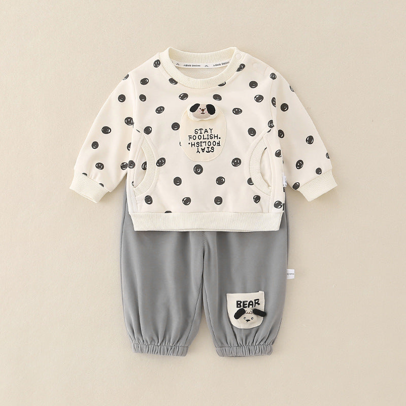 Pure Cotton Romper Set For Boys Cute Childrens Clothing Baby Boy Outfits