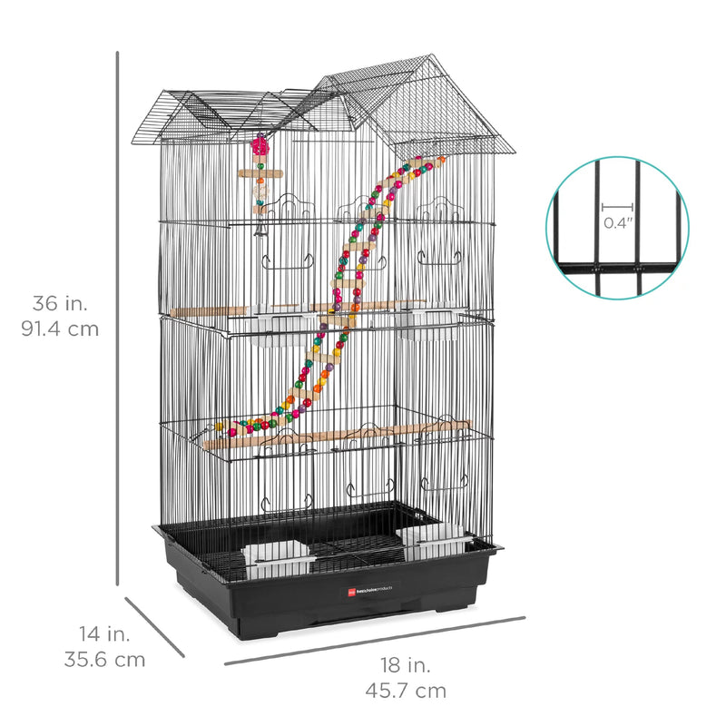 36In Indoor/Outdoor Iron Bird Cage for Parro