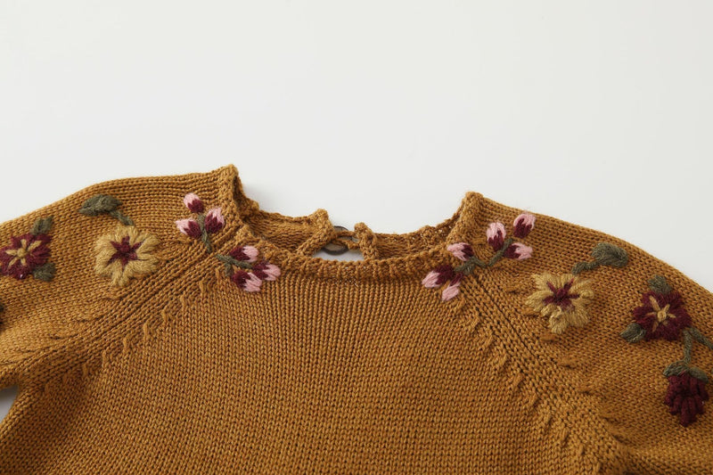 Baby Embroidery Long Sleeve Butt Wrap Clothes Wool