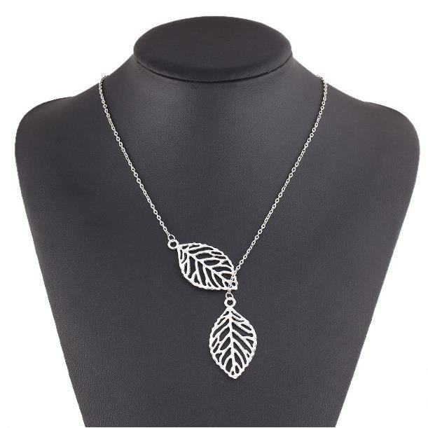 Two Leaves Leaf Necklaces