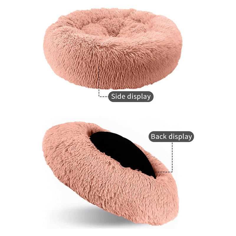 Cozy Donut Dog Bed: Anti-Anxiety & Self-Warming Comfort