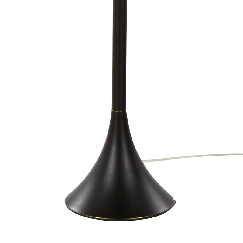 Lenuxe 65" Contemporary Metal Floor Lamp in Oil Rubbed Bronze with Natural Linen Shade