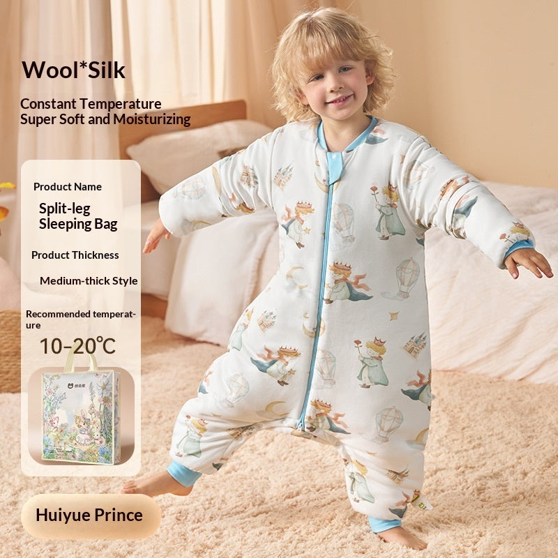 Sleeping Bag Silk Wool Autumn And Winter Thickened Constant Temperature For Children