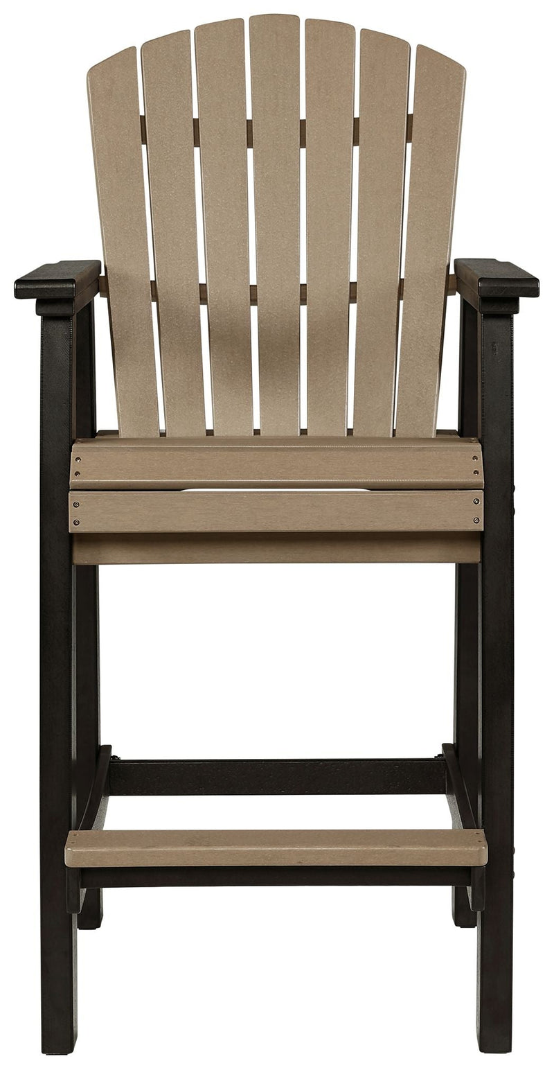 Fairen Trail - Tall Barstool (Set of 2) - Black / Driftwood