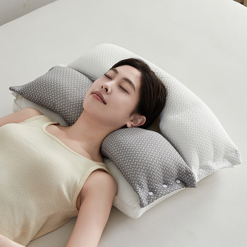 Double-Layer Cervical Support Pillow – Ergonomic Neck & Back Relief