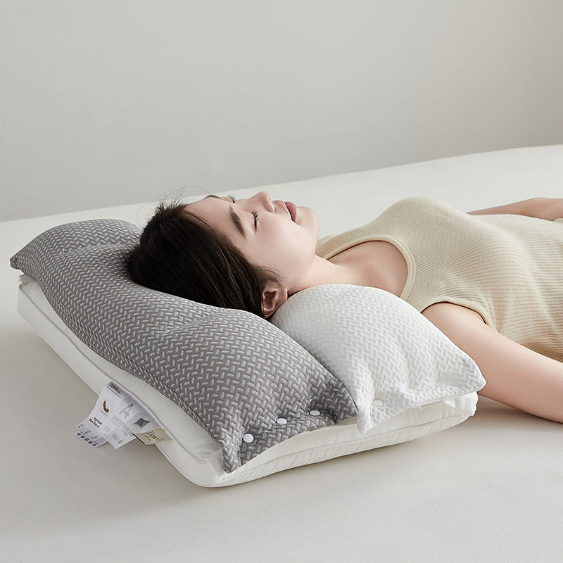 Double-Layer Cervical Support Pillow – Ergonomic Neck & Back Relief