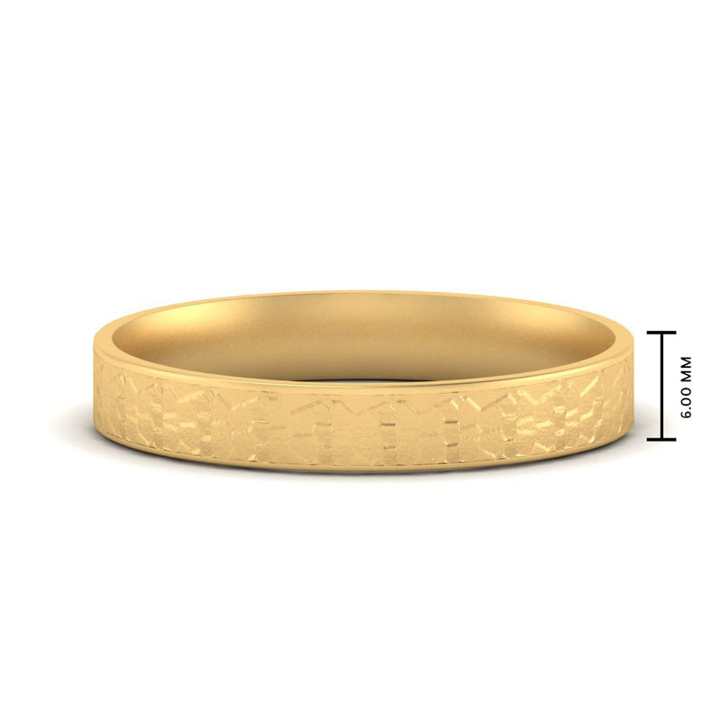 Unique Rock Textured Mens Wedding Band