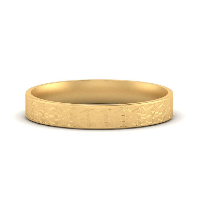 Unique Rock Textured Mens Wedding Band