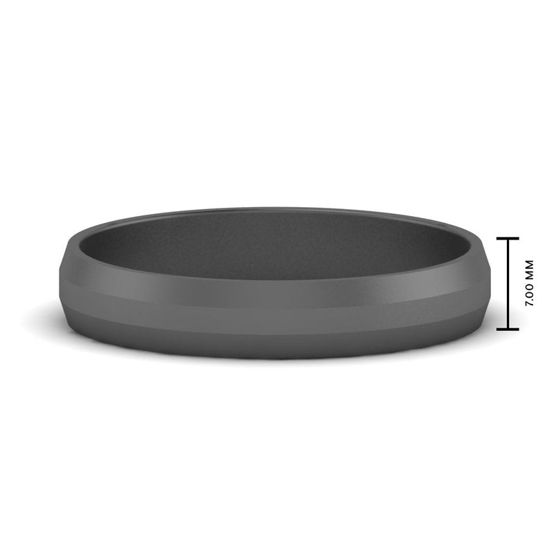 Wedding Band Beveled Edge Matte
