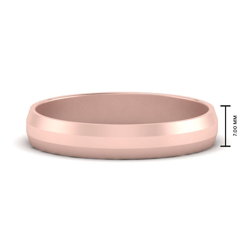 Wedding Band Beveled Edge Matte