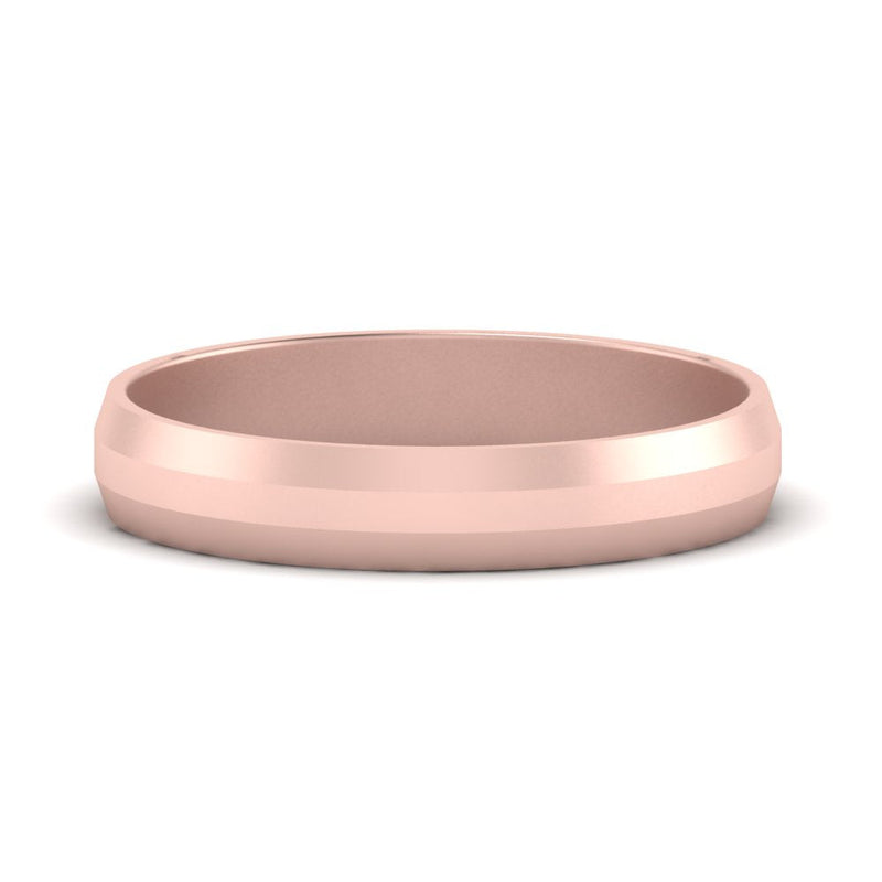 4 mm Wedding Band Beveled Edge Matte