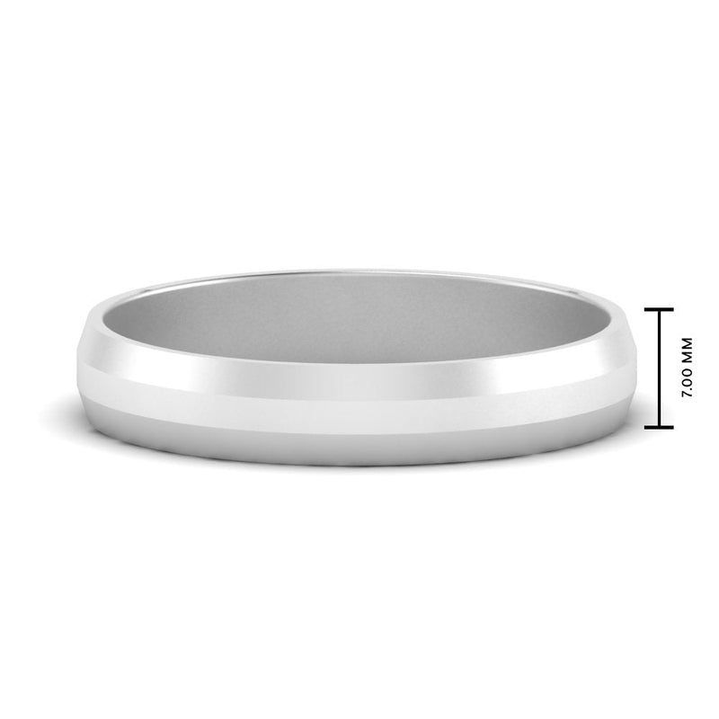 Wedding Band Beveled Edge Matte