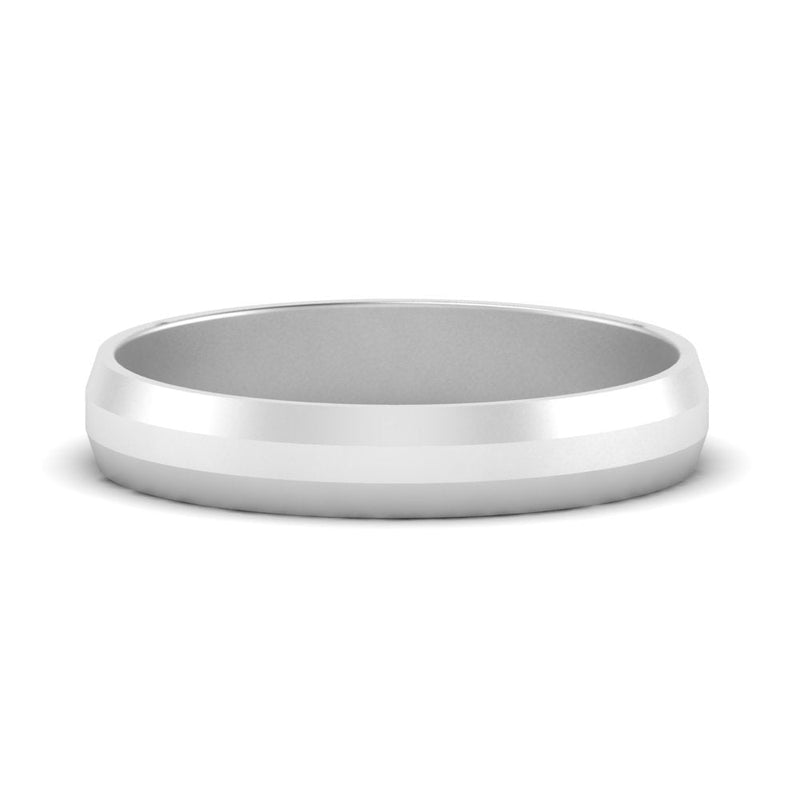 4 mm Wedding Band Beveled Edge Matte