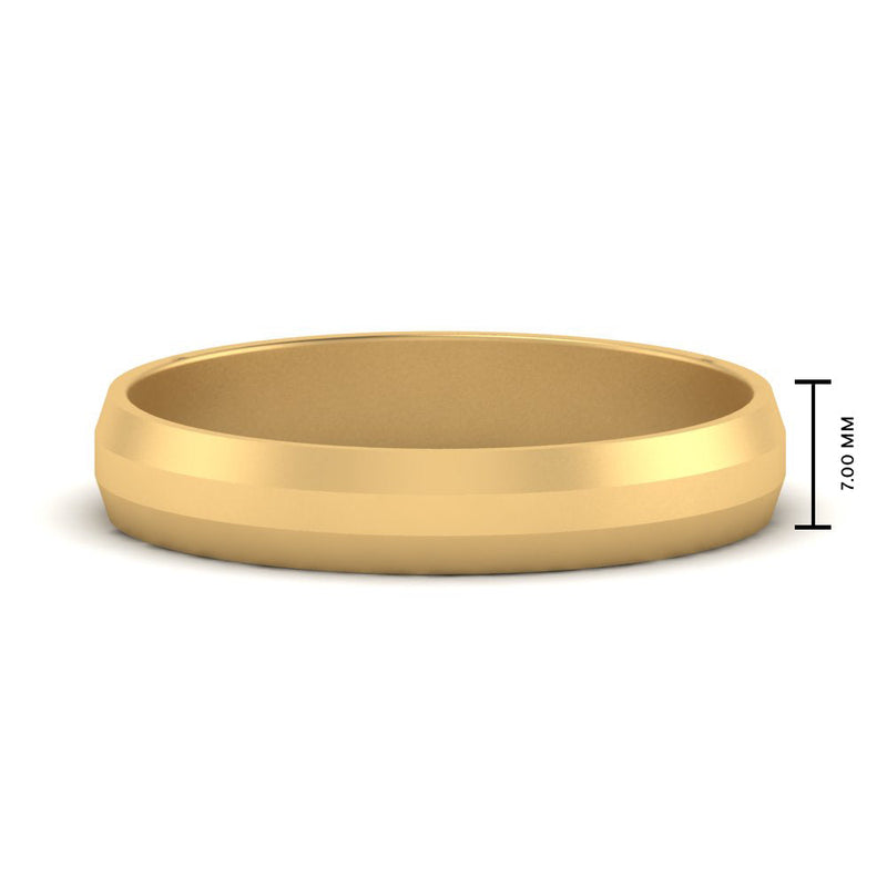 Wedding Band Beveled Edge Matte