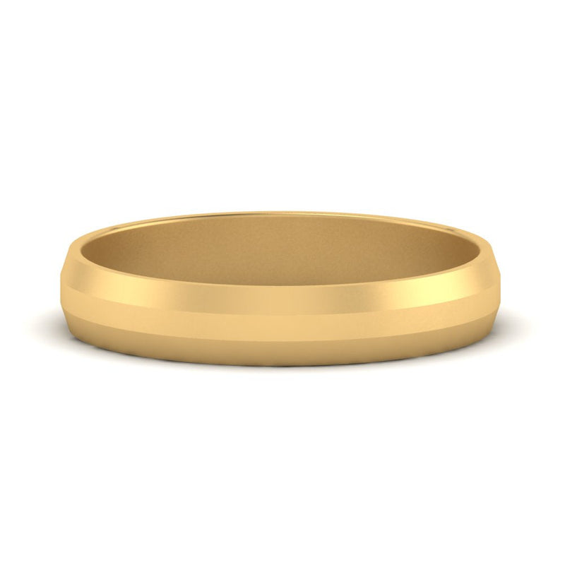 4 mm Wedding Band Beveled Edge Matte