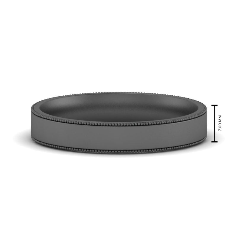 4 mm Stepped Edge Comfort Fit Flat Mens Band