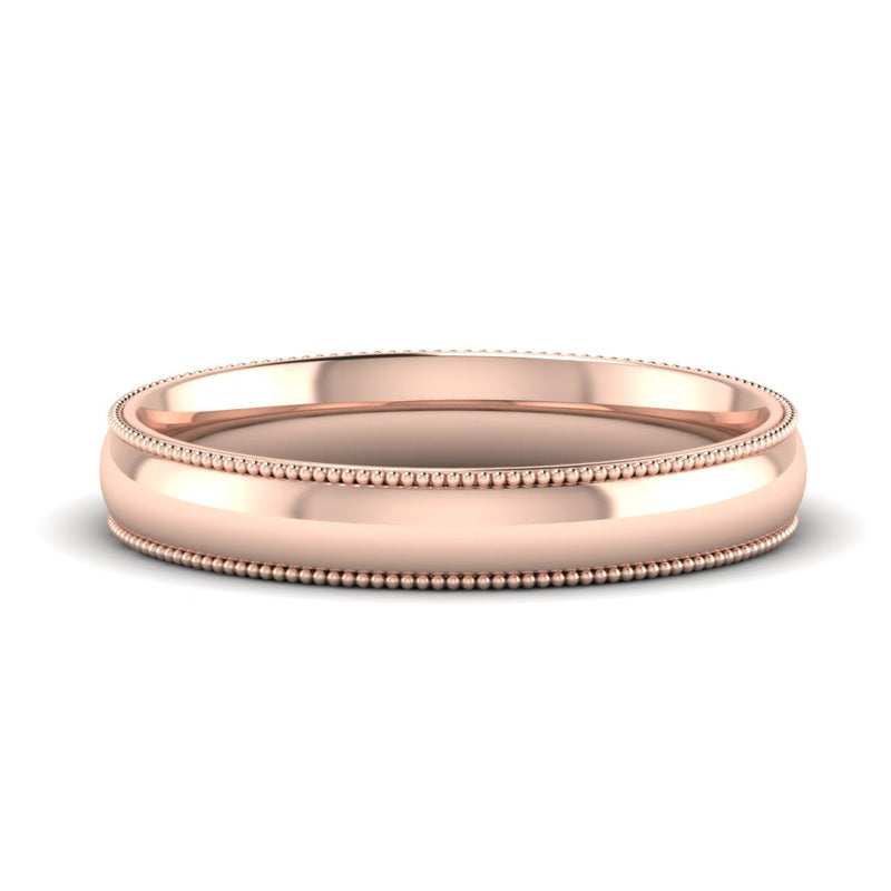 Comfort Fit Wedding Band Milgrain Edge
