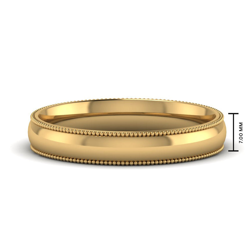 Comfort Fit Wedding Band Milgrain Edge