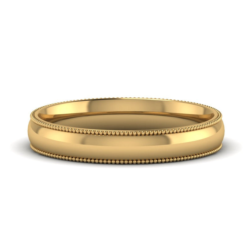 Comfort Fit Wedding Band Milgrain Edge