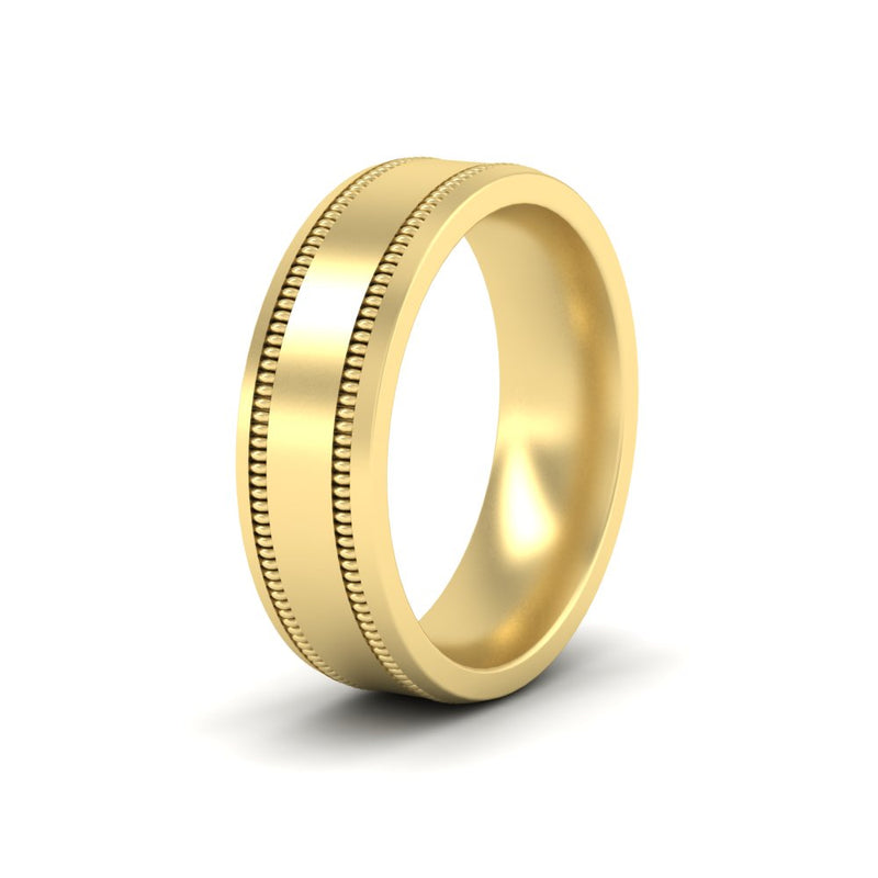 5 mm Mens Band Double Milgrain