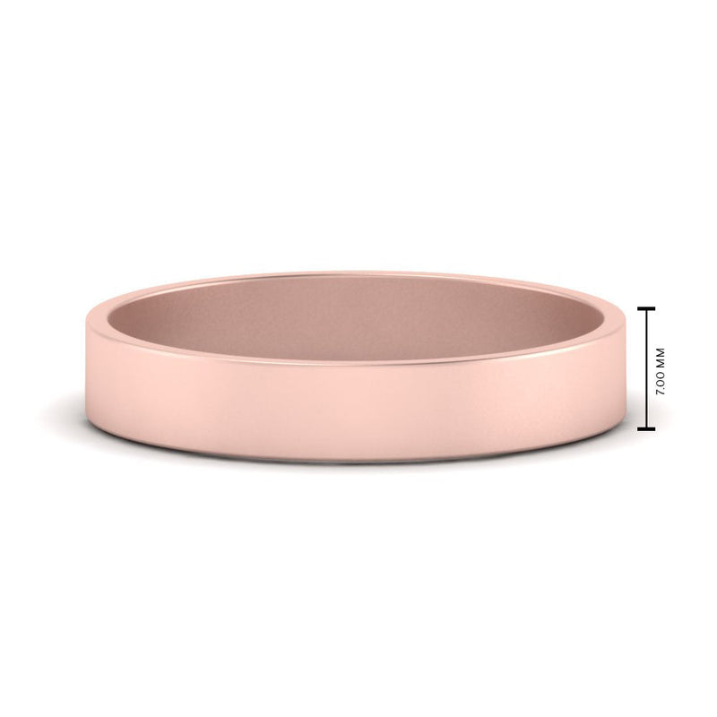 5 mm Flat Gold Wedding Band