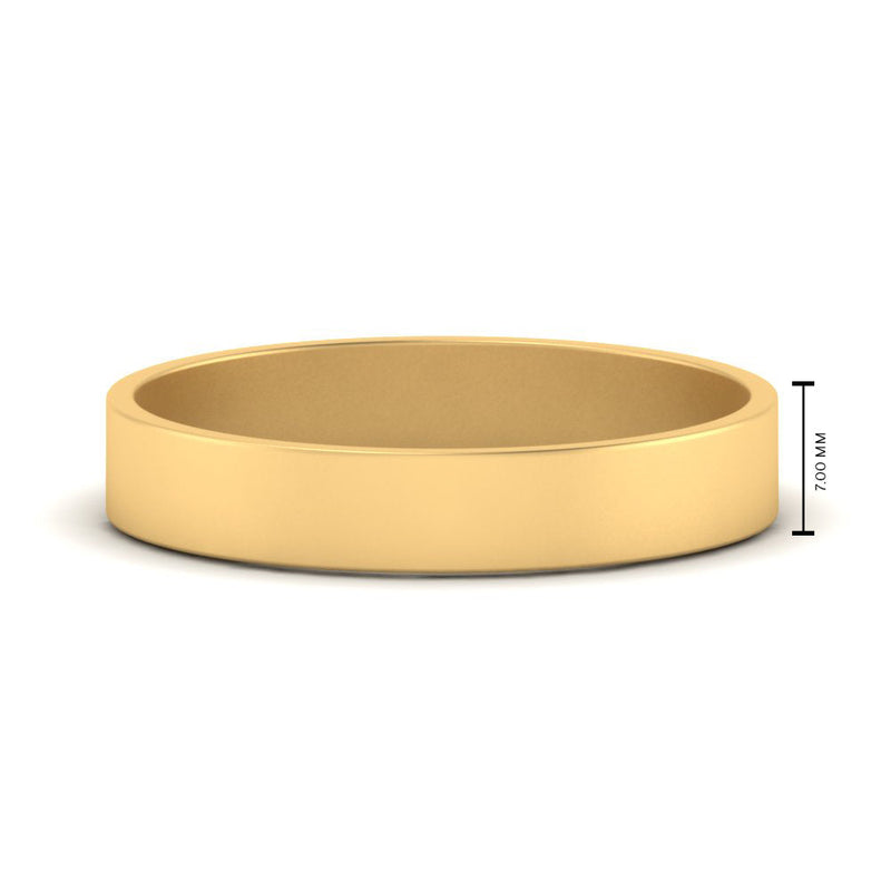 5 mm Flat Gold Wedding Band