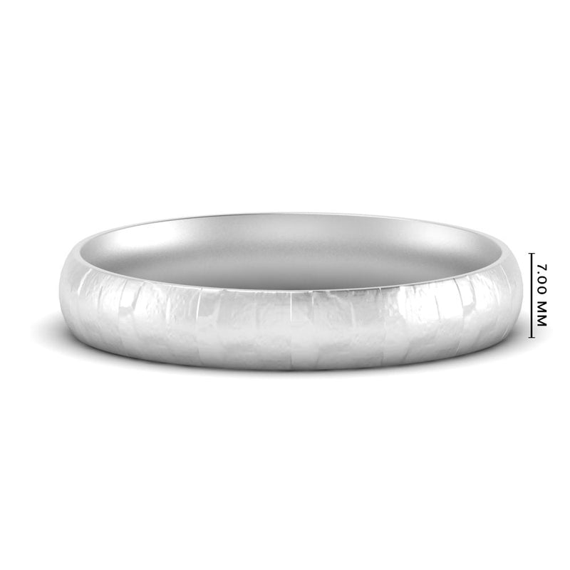 5 Mm Lightweight Rock Texture Mens Wedding Band